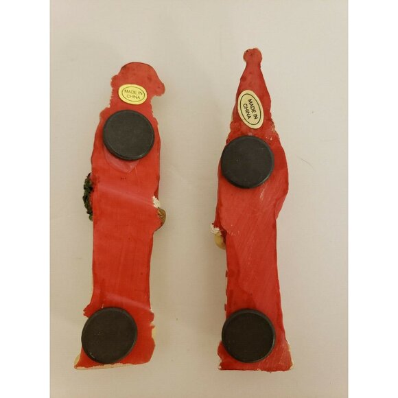Christmas 2 Pencil Santas Magnets 1990 (OR135) unbranded China - Picture 2 of 2